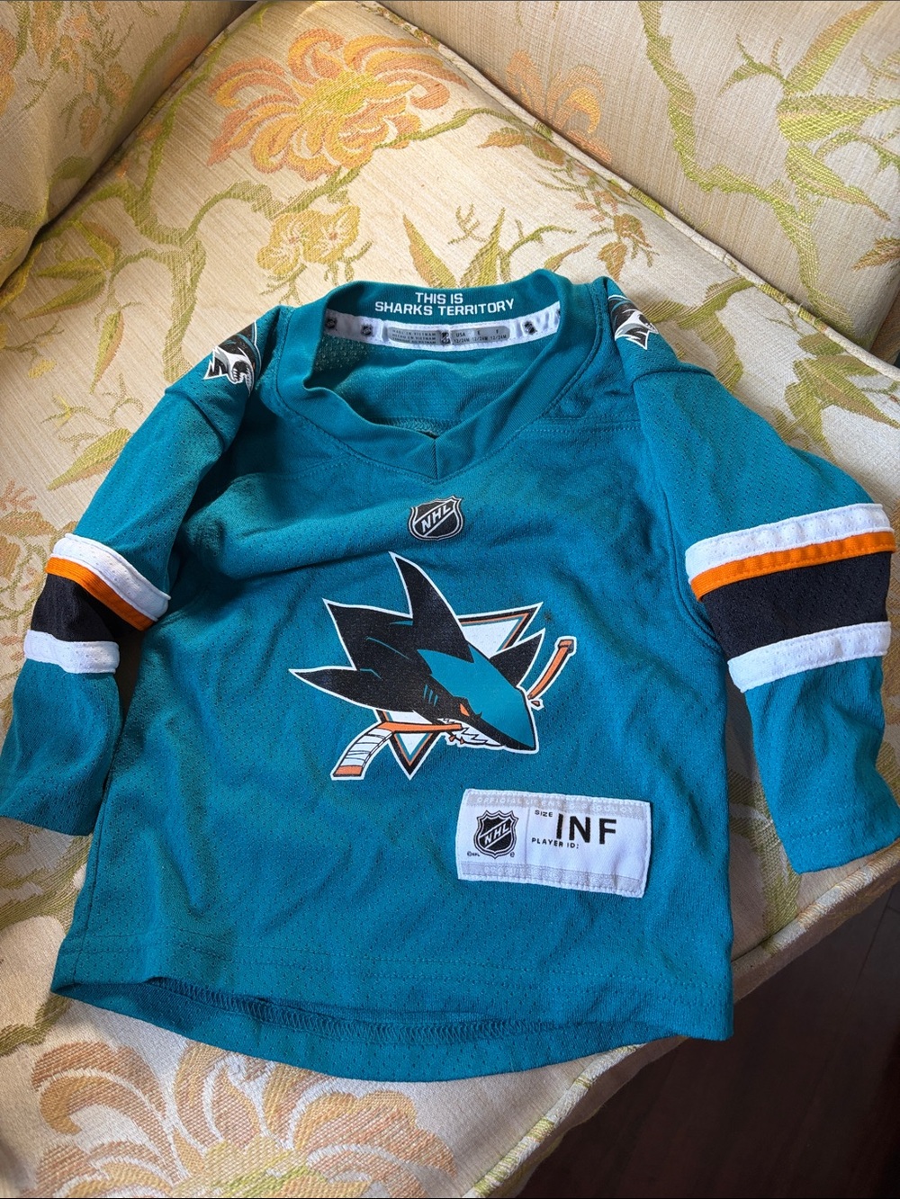 San Jose Sharks Baby/Toddler Teal Hockey Jersey - NHL